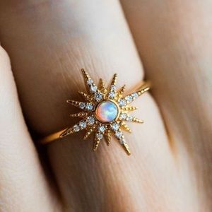Local Eclectic Starburst Opal Ring